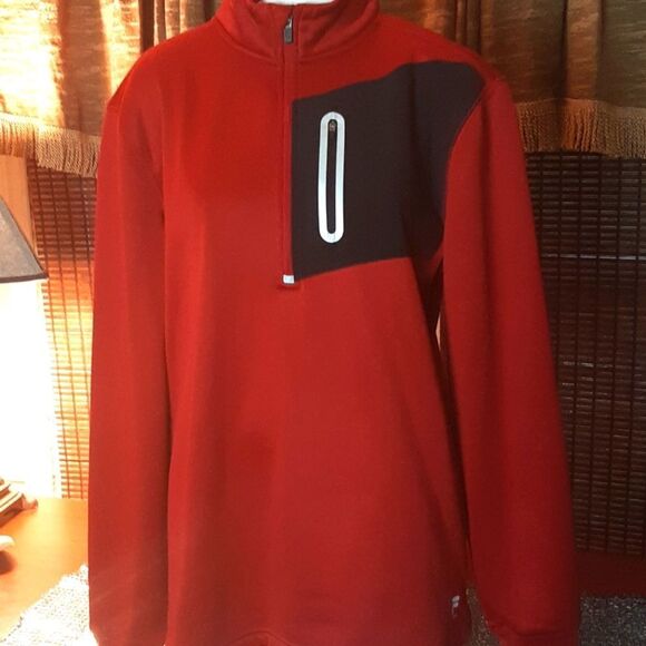 Fila polyester burgundy‎   Pullover Jacket M - Picture 1 of 9